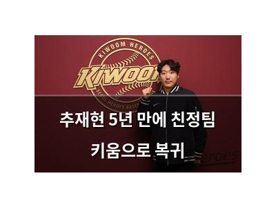 추재현 5년 만에 친정팀 키움으로 복귀
